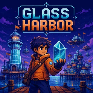 Glass Harbor: original fictional cover illustration.